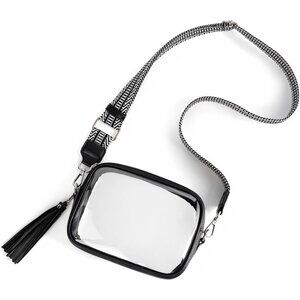 Elegant Clear Crossbody Bag with Adjustable Strap - Style Meets Functionality